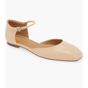 Aeyde Miri peach ankle strap ballet flats 40=9